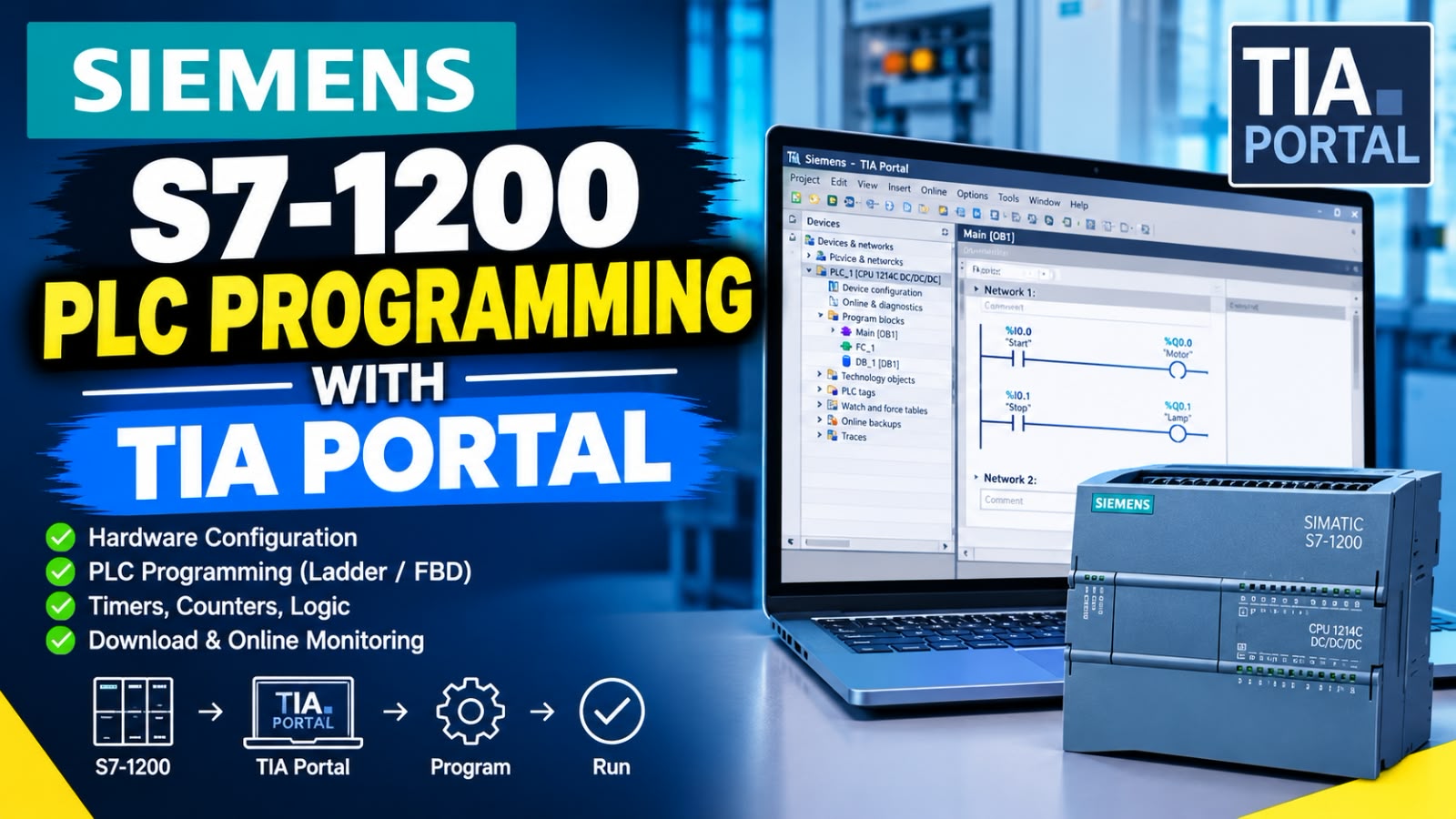 Siemens S7-1200 PLC Programming with TIA Portal